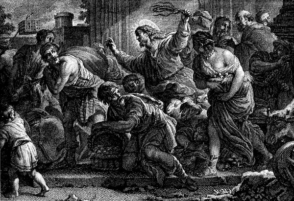 The purging of the temple by Luca Giordano